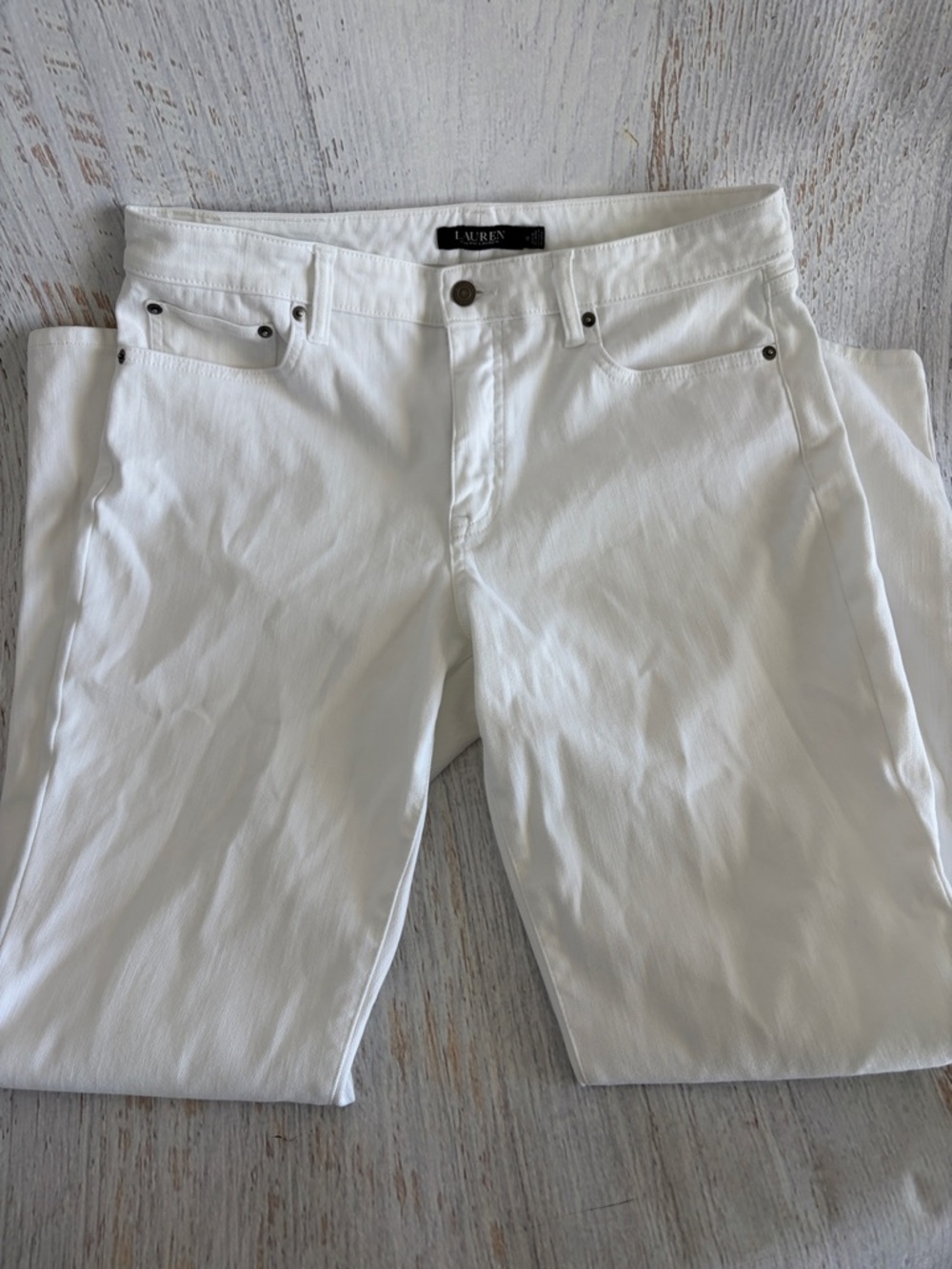 Lauren Ralph Lauren White Straight-Leg Women’s Jeans